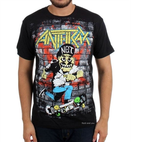 Anthrax T-Shirt Hittin Bricks thrash heavy metal rock XXL 2XL Last NWT - Picture 1 of 2